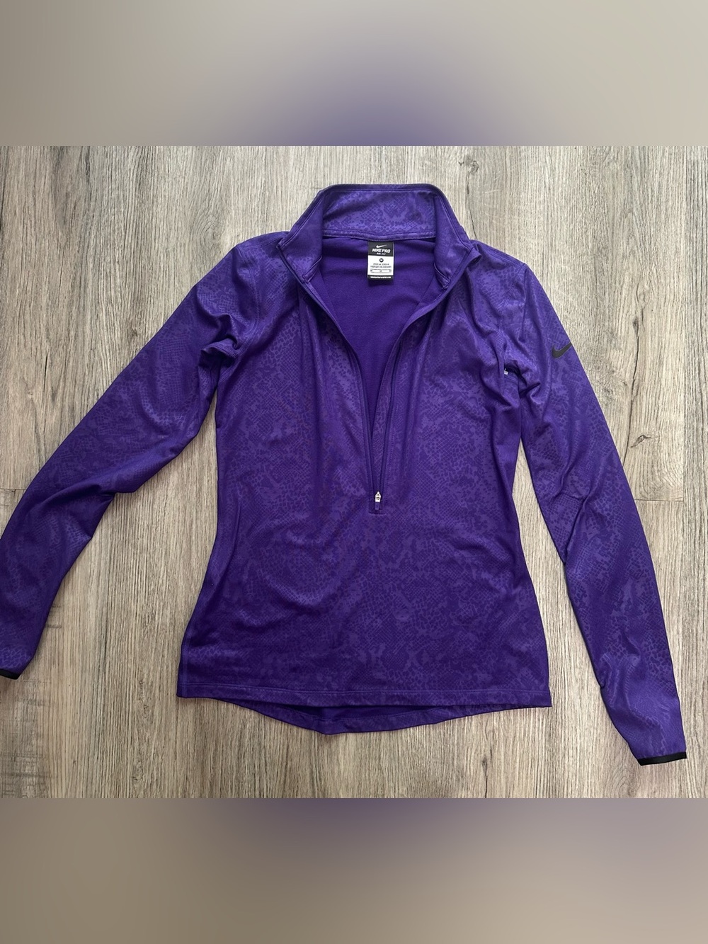 Nike Purple Long-Sleeve Half-Zip Performance Top
